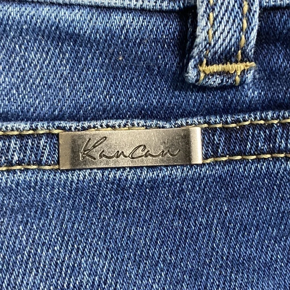 KanCan USA Gloria Jeans High Rise Dark Wash Ankle Skinny‎ Raw Hem Size 25